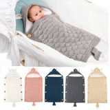 Newborn Baby Wrap Swaddle Knit Blanket Thick Fleece Cute Fox Sleeping Bag
