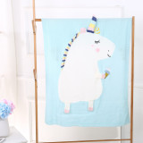 Print Knit Unicorn Sleeping Blanket