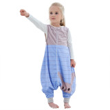 Unisex Kids Split Legs Animals Sleeping Bag Winter Zipper Sleepwear Sleeveless Warm Pajamas