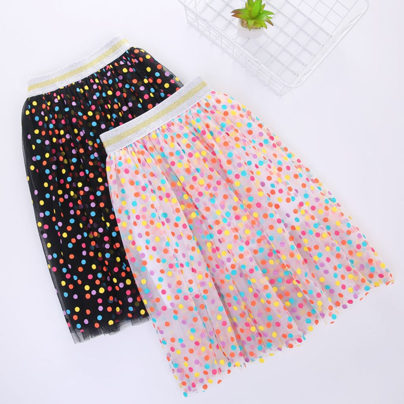 multicolor polka dot skirt