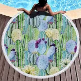 Prints Cactus Cotton Beach Towel Blanket Table Cover Wall Hanging