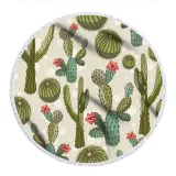 Prints Cactus Cotton Beach Towel Blanket Table Cover Wall Hanging