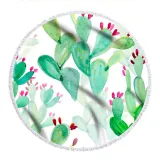 Prints Cactus Cotton Beach Towel Blanket Table Cover Wall Hanging