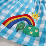 Toddler Kids Girls Print Dinosuars Rainbow Short Sleeves Cotton Dress