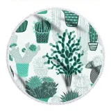 Prints Cactus Cotton Beach Towel Blanket Table Cover Wall Hanging