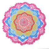 Print Mandala Rainbow Lotus Flower Tassels Beach Towel Blanket Table Cover Wall Hanging