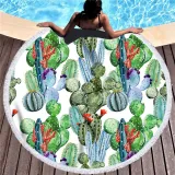 Prints Cactus Cotton Beach Towel Blanket Table Cover Wall Hanging