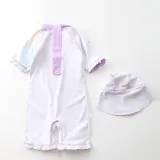 Toddle Kids Girls Print Unicorn Stars Swimsuit Swimwear With Cap