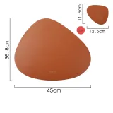 Tableware PU Leather Pad Placemat Heat Insulation Non-Slip Simple Placemats