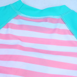 Toddle Kids Girls Prints Flamingo Stripes Tow Pieces Swimwear