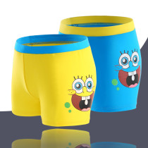 Kid Boys Print SpongeBob Swimwear Trunks Swim Boxer Shorts