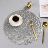 Round Hollow Out Waterproof Insulation Non-Slip PVC Placemats For Dining Table Mats