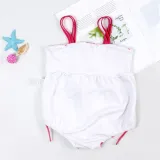 Toddle Kids Girls Pink Stripes Prints Flamingos Slip Swimsuit Swimwear
