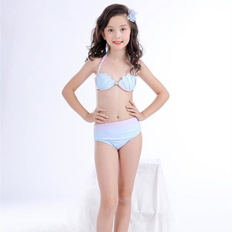 Toddle Kids Girls Shell Bikinis Sets Mermaid Swimwear
