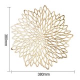 PVC Flower Geometry Hollow Insulation Coaster Pads Table Bowl Mat Resistant Placemat For Dining Table