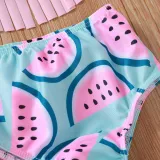 Baby Toddle Girls Tassels Bikini Prints Watermelons Shorts Swimwear Sets 0-2 Years