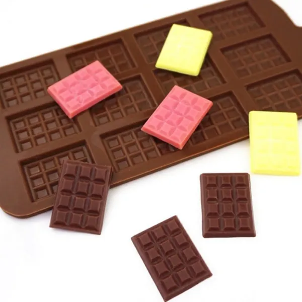 Silicone Mold Chocolate Fondant DIY Candy Bar Mould Cake Decoration Molds Tools