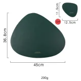 Tableware PU Leather Pad Placemat Heat Insulation Non-Slip Simple Placemats