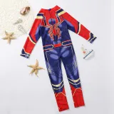 Kid Boys Underwater Diving Swimwear Sets Long Sleeves Top and Pant With Swim Cap
