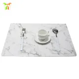 Waterproof Placemat Anti-skid Insulation High Temperature Marble Stripe Mat