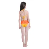 3PCS Kid Girls Ombre Scale Mermaid Tail Bikini Sets Swimwear With Free Garland Color Random