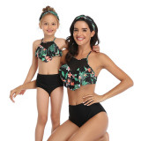 Mommy and Me Mesh Ruffles Bikini Sets Matching Swimwear