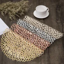 Hollow Out Waterproof Insulation Not-Slip PVC Placemats for Kitchen Dining Table