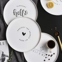 Round Plastic Breakfast Plate Fruit Tray