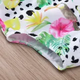 Baby Toddle Girls Tassels Bikini Prints Dinosaurs Flowers Shorts Swimwear Sets 0-2 Years