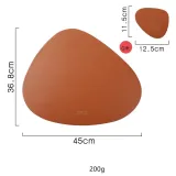 Tableware PU Leather Pad Placemat Heat Insulation Non-Slip Simple Placemats