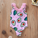 Toddle Kids Girls Flowers Ruffles Prints Watermelons Hearts Avocados Swimsuit Swimwear
