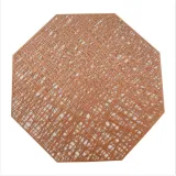 Octagonal Hollow Heat-insulated Waterproof  PVC Placemat For Table