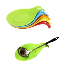 3 PCS Silicone Insulation Spoon Rest Heat Resistant Placemat Spoon Pad Eat Mat Pot Holder