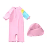 Toddle Kids Girls Print Unicorn Stars Swimsuit Swimwear With Cap