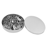 3PCS Stainless Steel Cookie Biscuit DIY Mold Star Heart Round Flower Shape