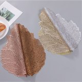Leaves Design Hollow Out Waterproof Insulation PVC Placemats