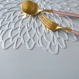 PVC Flower Geometry Hollow Insulation Coaster Pads Table Bowl Mat Resistant Placemat For Dining Table