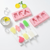 Silicone Shapes Fruits Animals Dinosaurs Ice Cream Molds Wich Cap Stick