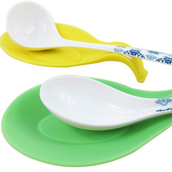 Silicone Insulation Spoon Rest Heat Resistant Placemat Drink Glass Coaster Tray Spoon Pad Eat