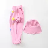 Toddle Kids Girls Print Unicorn Stars Swimsuit Swimwear With Cap
