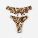 Women Swimsuit Off The Shoulder Leopard Print Bikinis Sets Swimwear