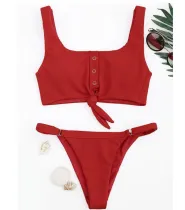 Women Swimsuit Tie Up Bikinis Sets Swimwear