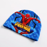 Kid Boys Print Spider Man Swimwear Trunks Swim Boxer Shorts With Swim Cap