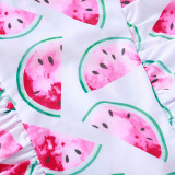Toddle Kids Girls Ruffles Prints Watermelons Swimsuit Swimwear