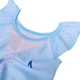 Toddle Kids Girls Print Elsa Princess Blue Bikinis Sets Swimwear