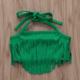 Baby Toddle Girls Tassels Bikini Prints Dinosaurs Flowers Shorts Swimwear Sets 0-2 Years