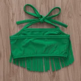 Baby Toddle Girls Tassels Bikini Prints Dinosaurs Flowers Shorts Swimwear Sets 0-2 Years