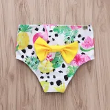 Baby Toddle Girls Tassels Bikini Prints Dinosaurs Flowers Shorts Swimwear Sets 0-2 Years