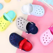 Toddlers Kids Pure Color Hole Beach Home Summer Slippers Shoes