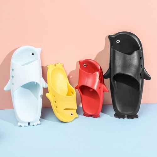 Parent Child 3D Cartoon Penguin Home Summer Slippers